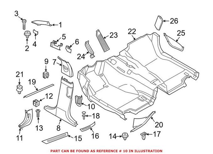 BMW Dashboard Air Vent = Driver Side 64227211887